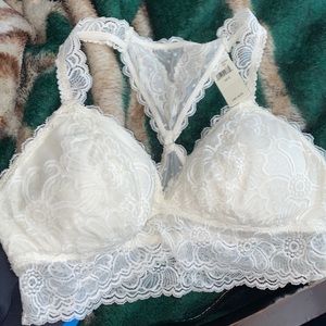 Aerie white lace bralette